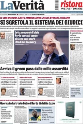 Rassegna stampa di oggi, giovedì 5 agosto 2021