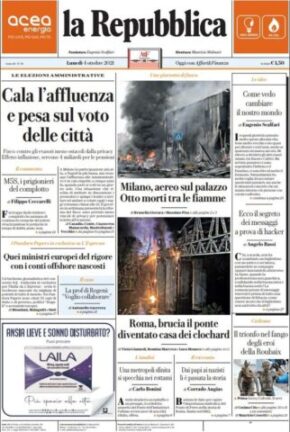 Rassegna stampa dei quotidiani di oggi 4 ottobre 2021