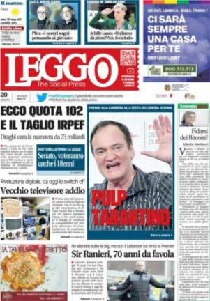 Rassegna stampa dei quotidiani di oggi 20 ottobre 2021