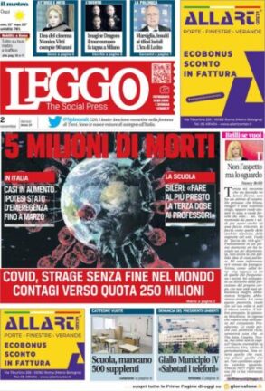 Rassegna stampa dei quotidiani di oggi, 2 novembre 2021