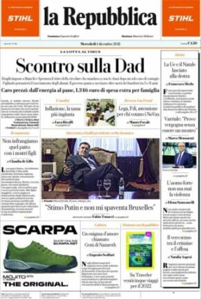 Rassegna stampa di oggi 1° dicembre 2021