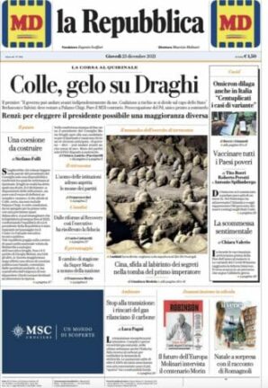 Rassegna stampa di oggi 23 dicembre 2021