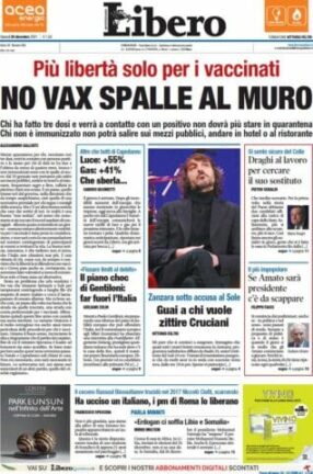 Rassegna stampa di oggi 30 dicembre 2021
