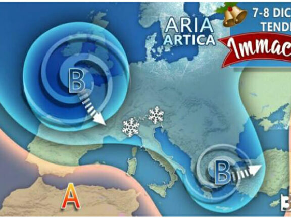 Ponte dell’Immacolata: arrivano pioggia, freddo e neve