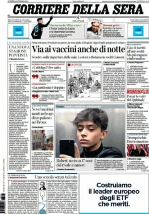 Rassegna stampa di oggi 10 gennaio 2022