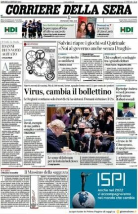 Rassegna stampa di oggi 13 gennaio 2022