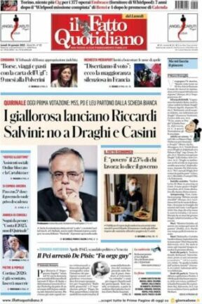 Rassegna stampa di oggi 24 gennaio 2022