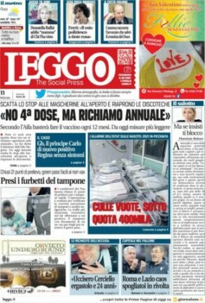 Rassegna stampa di oggi 11  febbraio 2022