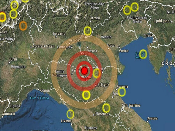 Intensa scossa di terremoto in Emilia Romagna poco fa