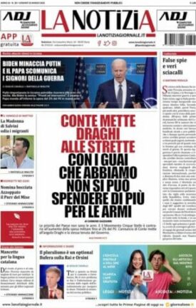 Rassegna stampa di oggi 25 marzo 2022