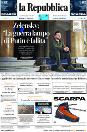 Rassegna stampa di oggi 24 marzo 2022
