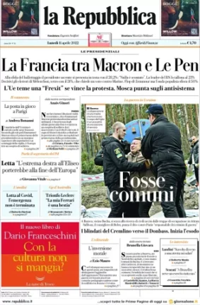 Rassegna stampa di oggi 11 aprile 2022