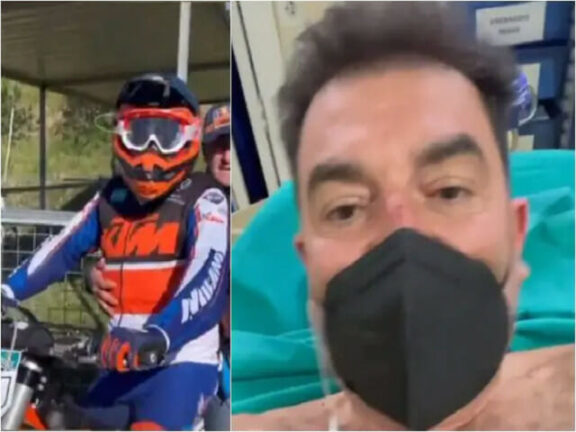 Max Giusti finisce in ospedale, cade dalla moto durante gara