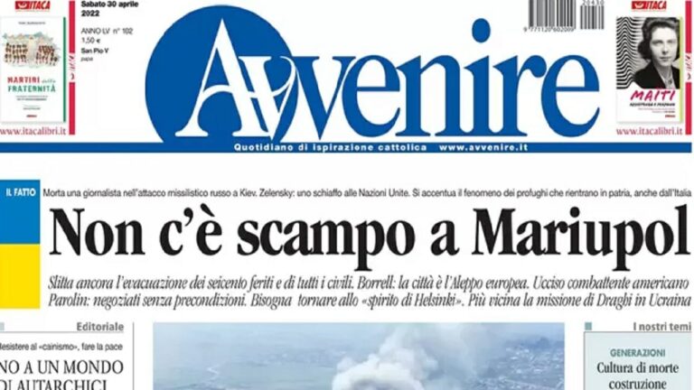 Rassegna stampa di oggi 30 aprile 2022