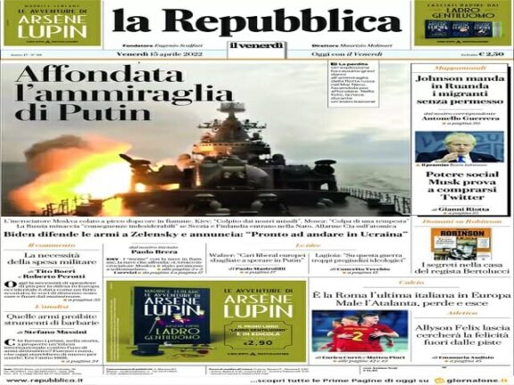 Rassegna stampa di oggi 15 aprile 2022