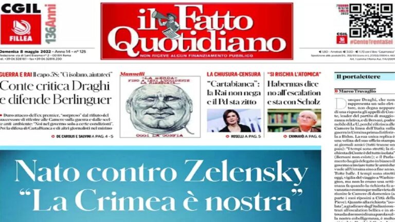 Rassegna stampa di oggi 8 maggio 2022