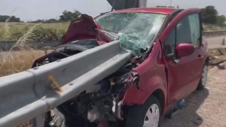 Incidente stradale: guardrail trapassa la vettura da parte a parte