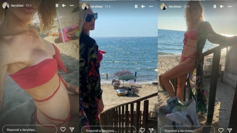 Ilary Blasi bikini da urlo e messaggio a Totti