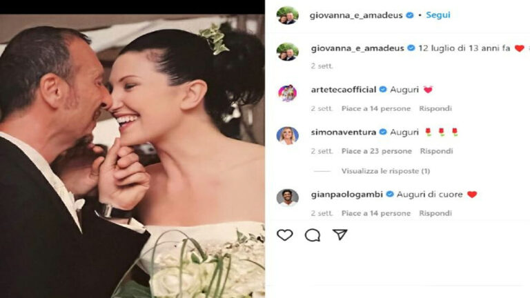 Amadeus e la moglie, la sorpresa dopo 13 anni