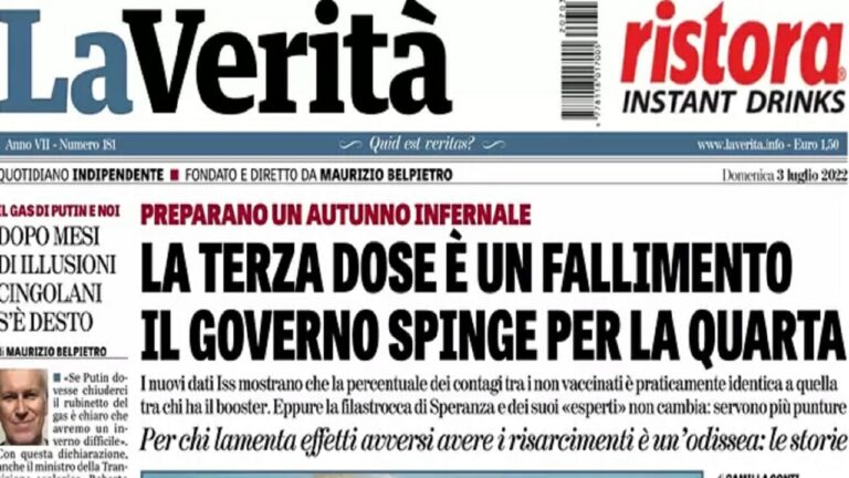 Rassegna stampa di oggi 3 luglio 2022
