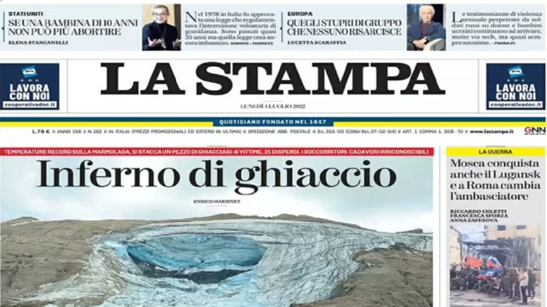 Rassegna stampa di oggi 4 luglio 2022