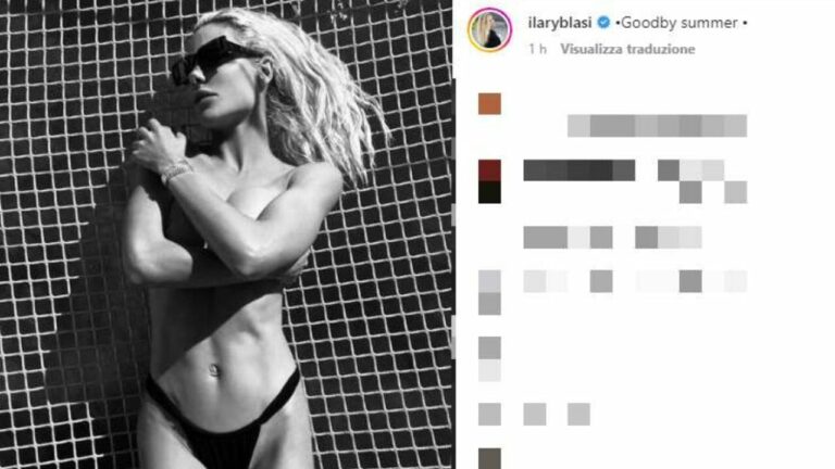 Ilary Blasi la foto nuda fa impazzire i fan