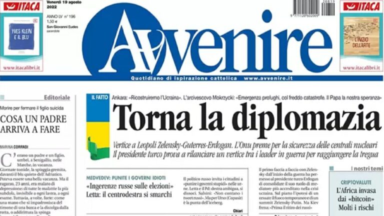 Rassegna stampa di oggi 19 agosto 2022