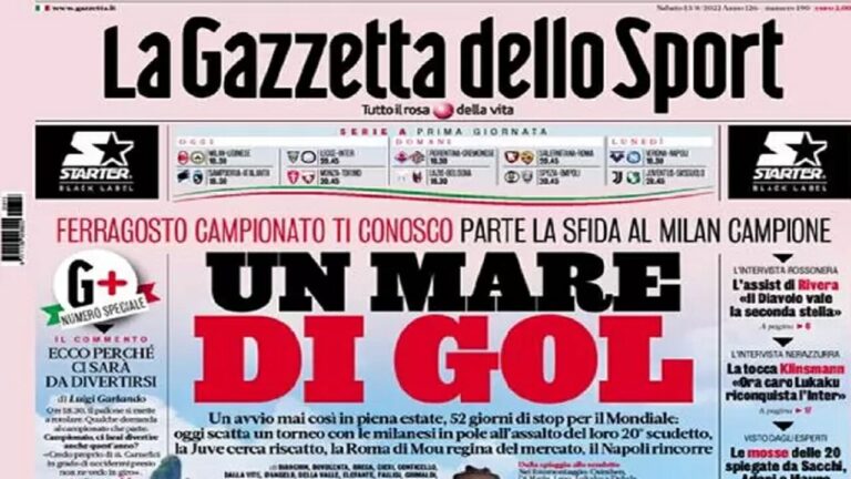 Rassegna stampa di oggi 13 agosto 2022