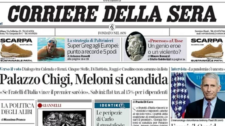 Rassegna stampa di oggi 9 agosto 2022