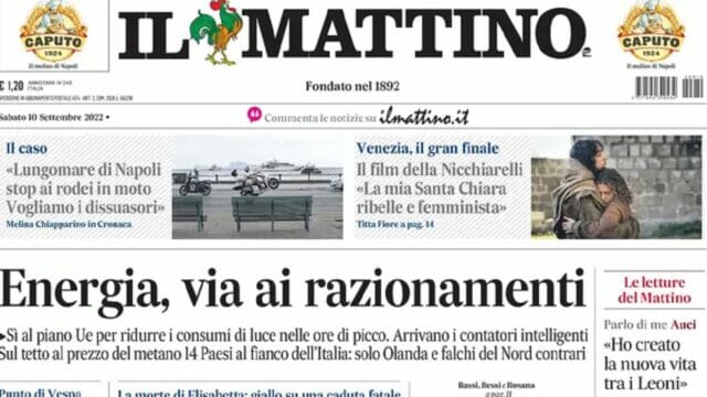 Rassegna stampa di oggi 10 settembre 2022