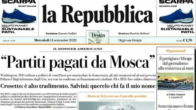 Rassegna stampa di oggi 14 settembre 2022 Rassegna stampa di oggi 14 settembre 2022