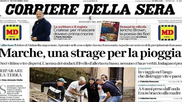 Rassegna stampa di oggi 17 settembre 2022