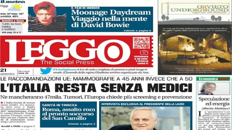 Rassegna stampa di oggi 21 settembre 2022