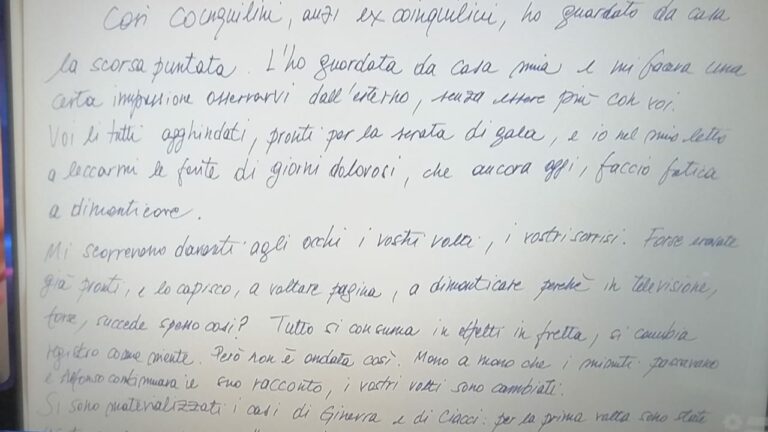 Marco Bellavia: la lettera. I commenti dello studio