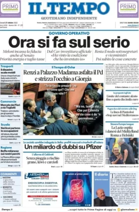 Rassegna stampa di oggi 27 ottobre 2022