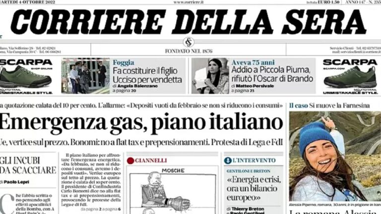 Rassegna stampa di oggi 4 ottobre 2022