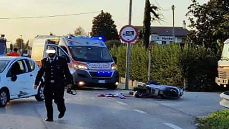 Scooterista 60enne muore in incidente stradale