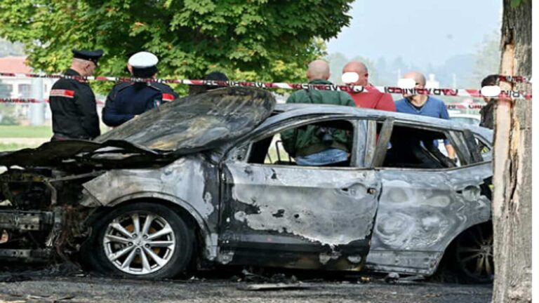 Torino: cadavere carbonizzato in auto in fiamme