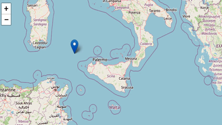 Terremoto di 3.8 in mare a nord-ovest di Palermo