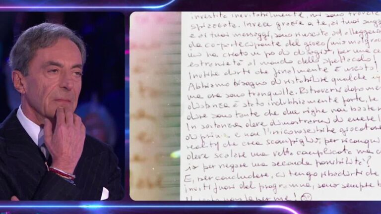 Grande Fratello Vip, Attilio Romita, la lettera di Mimma che riapre i giochi