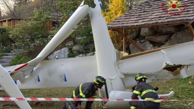 Casciago: aereo precipita nel giardino di una villa