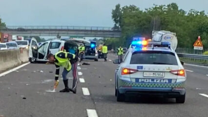 Autostrada A1, incidente stradale: un morto e due feriti