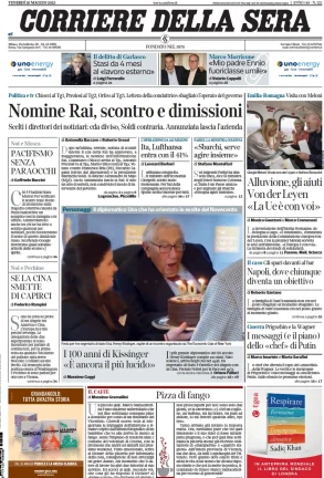 Rassegna stampa di oggi 26 maggio 2023