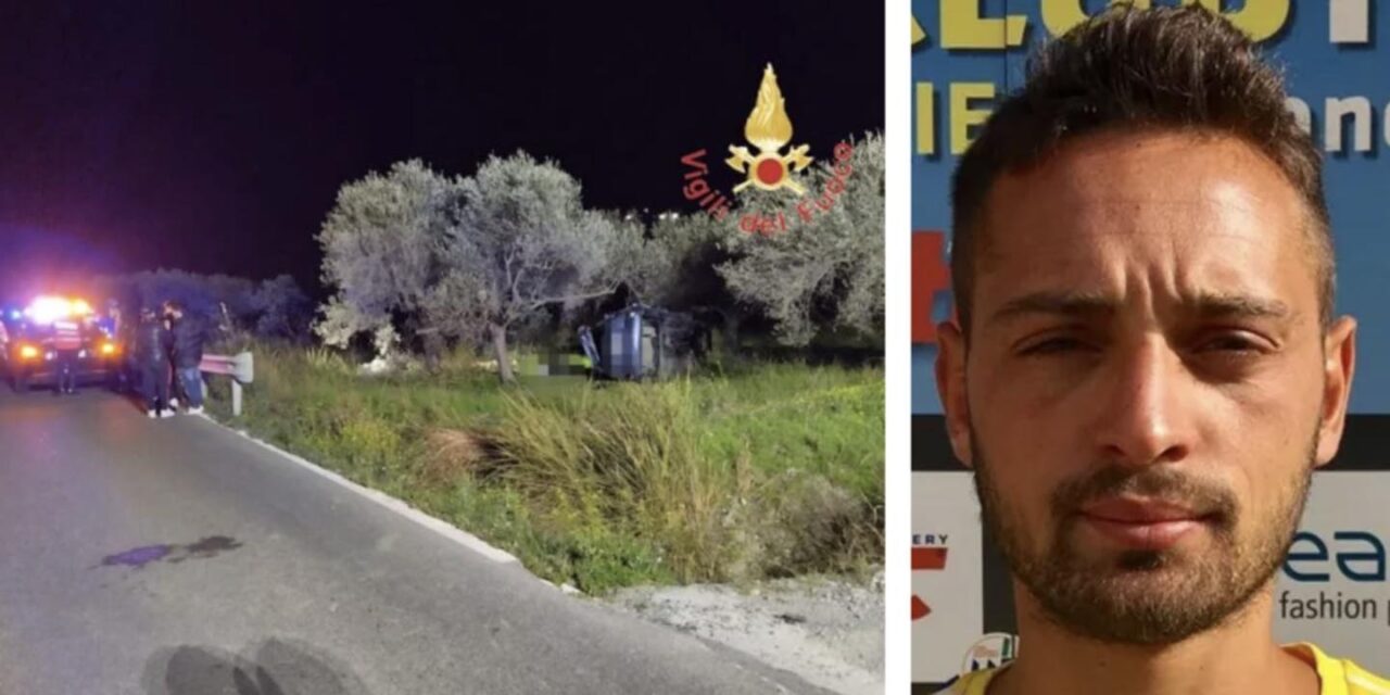 Isca sullo Ionio: Marco Pezzati, calciatore del San Luca, muore nell’auto uscita di strada