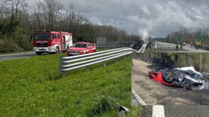 Piemonte: 2 morti carbonizzati nello schianto di una Ferrari