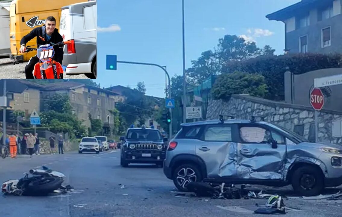 Sergio Sanzogni, 25 anni, muore nello scontro fra moto e auto