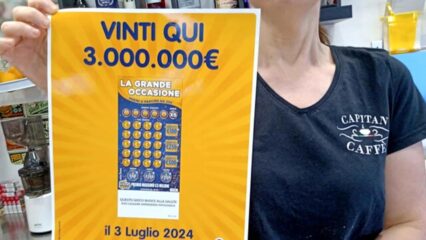 Gratta e Vinci: vince 3 milioni di euro con una giocata da 15
