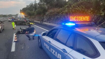 Autostrada A18 Messina-Catania. Morto motociclista 40enne