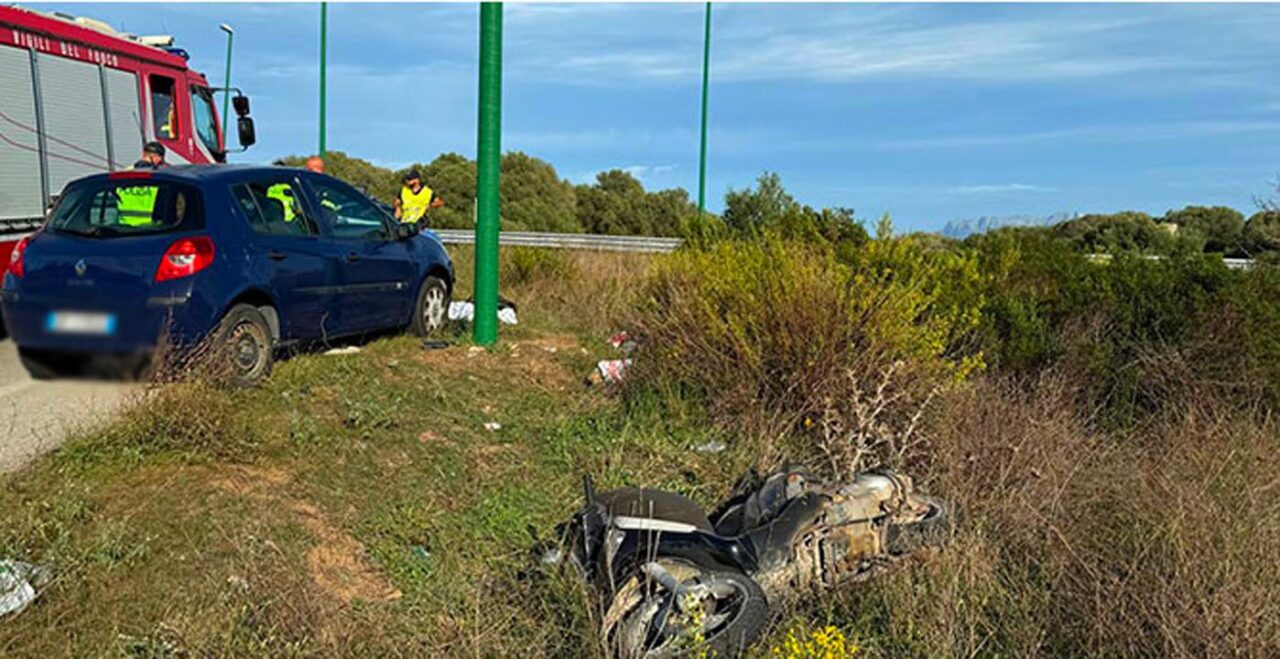 Olbia: giovane scooterista muore travolto da un'auto