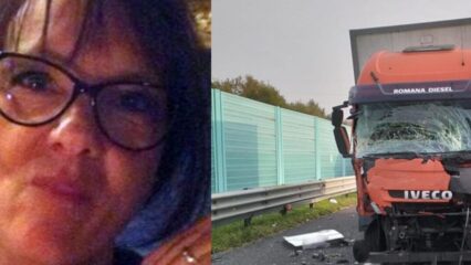 Michela Mezzetti, 61 anni, muore schiacciata fra due tir